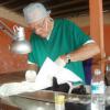 Volunteer Veterinarian Dr.Darrel, retired in Panama.